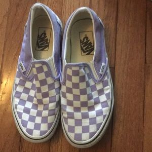 Purple checkers vans